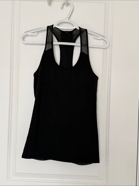 Athleta XXS black ruche back tank top
